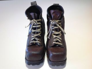 Wwii 10th Mountain Division Leather Ski Boots (1943) Size 8 1/2 D Us Army