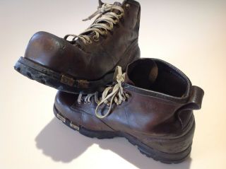 WWII 10Th MOUNTAIN DIVISION LEATHER SKI BOOTS (1943) SIZE 8 1/2 D US ARMY 5