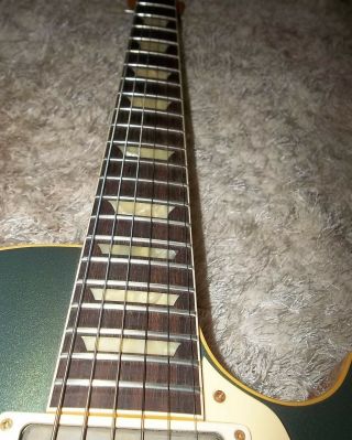 Gibson Custom 1957 Les Paul Standard Electric Guitar (Antique Metallic Teal) 4