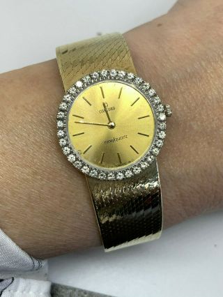 Vintage Ladies14k Yellow Gold Diamond Concord Quartz Watch