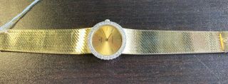 Vintage Ladies14k Yellow Gold Diamond Concord Quartz Watch 3