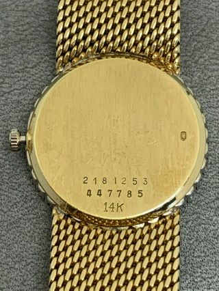 Vintage Ladies14k Yellow Gold Diamond Concord Quartz Watch 4