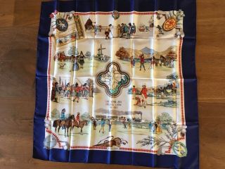 Hermes " The Royal And Ancient Game Of Golf " - Rare Silk Scarf With Hermes Bag