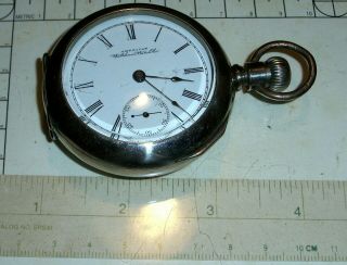American Waltham Antique Sidewinder Pocket Watch Grade 3 Circa May 1893