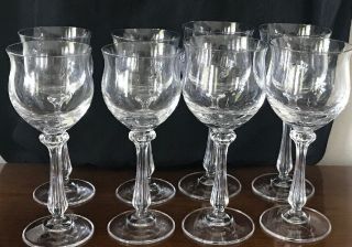 Crystal Stemware 4 Wine & 4 Matching Water Glasses / Ice Tea,  High End Crystal