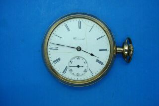 Antique 1907 E.  Howard 17j Pocket Watch For Repair - - Series 3 - - Side Winder - - G.  F