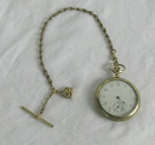 Antique 1905 Elgin 16 Size 15 Jewel Open Face Pocket Watch
