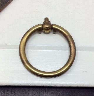 Antique Heavy Brass Ring Pull 10826 Keeler KBC Furniture Drawer Handle 5