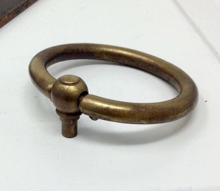 Antique Heavy Brass Ring Pull 10826 Keeler KBC Furniture Drawer Handle 7