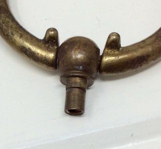 Antique Heavy Brass Ring Pull 10826 Keeler KBC Furniture Drawer Handle 8