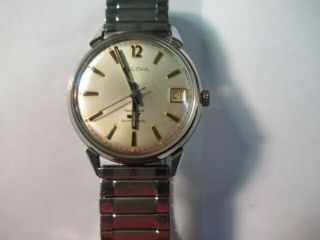 Vintage Men,  S Bulova Sea King Automatic Wrist Watch - Running