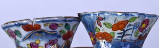 pair Chinese porcelain vase Chinese blue & white clobbered kangxi khang shi qing 5