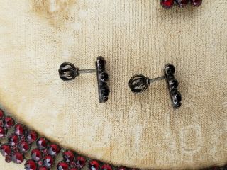 Special Victorian Garnet Parure,  Necklace,  Ring,  Earrings/box Bangke Bracelet 5