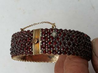 Special Victorian Garnet Parure,  Necklace,  Ring,  Earrings/box Bangke Bracelet 9