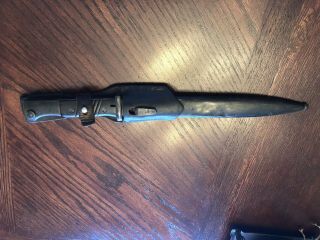 Wwii / Ww2 German Army K98 Rifle Bayonet With Scabbard And Leather Belt Frog