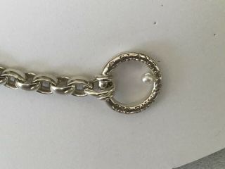 SLANE & SLANE Rare Vintage 3 Charm Sterling Silver Bracelet 8