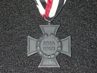 Wwi German Hindenburg Cross Noncombatants Military Medal Honor 1914 - 1918 