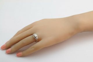 Art Deco 1/2 carat Diamond Engagement Ring Platinum Size 6.  5 3