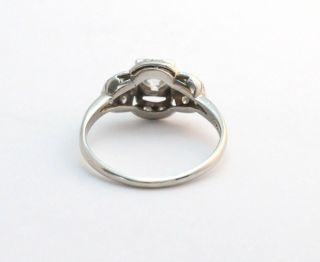 Art Deco 1/2 carat Diamond Engagement Ring Platinum Size 6.  5 6