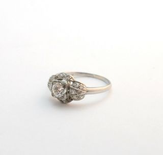Art Deco 1/2 carat Diamond Engagement Ring Platinum Size 6.  5 8