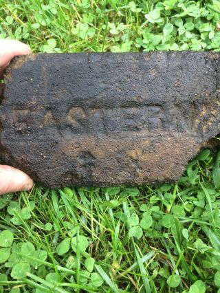 Very Rare Antique Brick Labeled “Eastern” Salvaged Old Hard Find 3