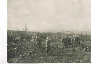 Wwi Photo No.  338 Steel Helmet Phone Trupp