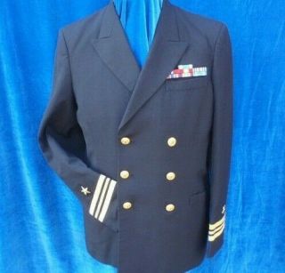 Us Navy Officer Uniform Jacket / Coat With Gold Bullion Ranks And Ribbon Bars