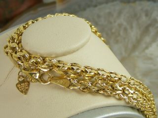 Vintage 1950 ' s 14k Solid Gold Spiga Wheat Chain Link 21 