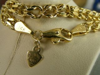 Vintage 1950 ' s 14k Solid Gold Spiga Wheat Chain Link 21 