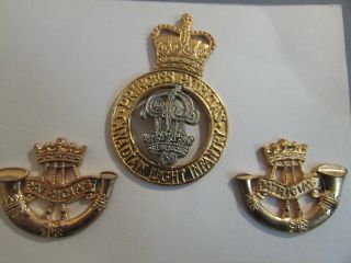 Princess Patricia Canadian Light Infantry Cap Badge & Collar Dogs