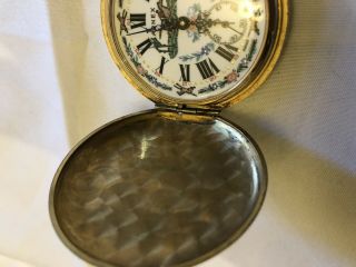 Gold Tone ARNEX INCABLOC Pocket Watch Needs Servicing Solid Shape 4