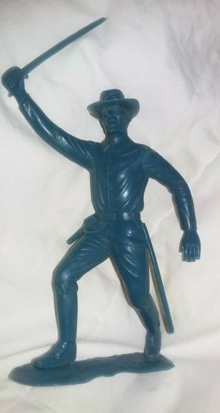 U.  S.  Cavalry 1964 Louis Marx Western Toy Large 6 Inch Jumbo With Sabre