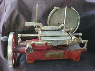 Antique Van Berkel ' s US Slicing Machine Hand Crank Flywheel Deli Meat Slicer 5