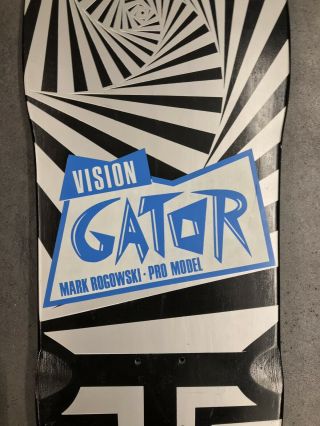 OG NOS Mark Gator Ragowski Vision Spin Op - Art Vintage Skatebaord Deck 6