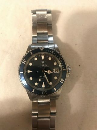 Tudor Submariner Blue Dial Prince Oysterdate 75090 Automatic 36mm Watch