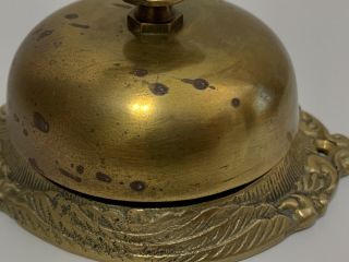 Antique Victorian Style Brass Mechanical Twist Doorbell & RARE 4