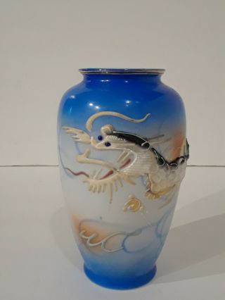 Japanese Moriage Dragon Ware Hand Painted Porcelain Small Vase