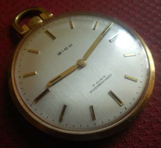 Vintage 1960s Zico 17 Jewels German Pocket Watch Rare Running