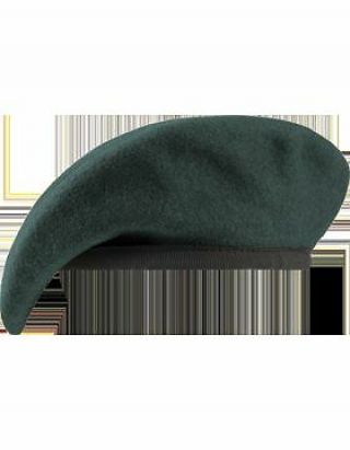 Beret (bt - B08/03) Sf Green With Nylon Sweatband Size 6 3/4 " (unlined)