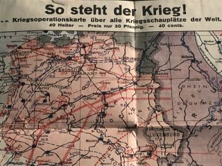 Wwi German Mailed Publication War Update With Maps C 1915