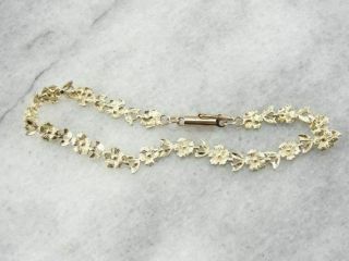Vintage Yellow Gold Flower Bracelet