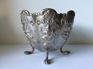 Antique Indian Silver Plated Pictorial Bowl