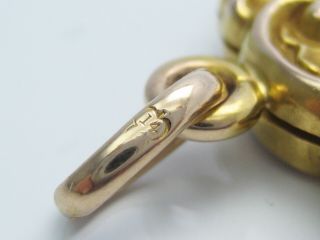 Antique Victorian ALLING CO.  14K Yellow Gold & Diamond Necklace Pendant Locket 7