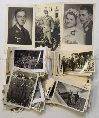 Wwii German Luftwaffe Pilot Photo Grouping - Airplanes -