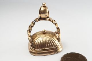 Antique Georgian English Gold Agate Intaglio Seal Fob C1800 W/ Unicorn Crest