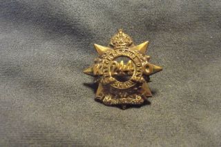 `ww I Cef Brass Collar Badge To The 244th Infantry Battalion (kitchener 