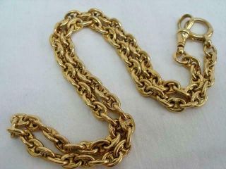 18ct Solid Yellow Gold Antique Albert Watch Chain/necklace.  44.  8 Grams.