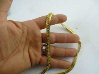 Vintage Heavy 14K Solid Yellow Gold Graduated Necklace Chain 16.  5 