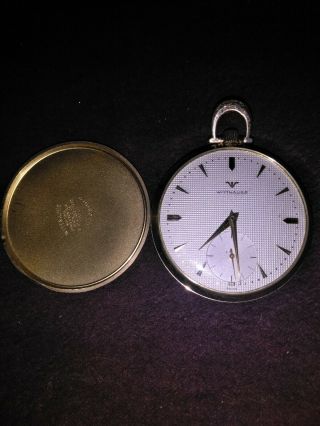 ANTIQUE WITTNAUER 10K GOLD FILLED 17 JEWEL ONE FACE POCKET WATCH FOR REPAIR/PART 2