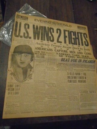 1918 Los Angles Newspaper World War I News